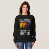 Sweatshirt Les Chats Ca Sont Comme Les Chips De Pomme De Terr (Devant entier)