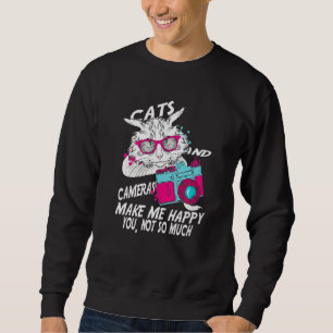 Sweatshirt Les Chats Et Les Appareils Photo Me Rendent Heureu
