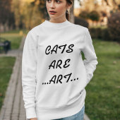 Sweatshirt Les Chats Personnalisés Sont Art Cool Drôle Noir B