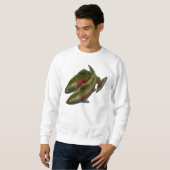 Sweatshirt Les chemises des hommes de saumon de Coho de (Devant entier)