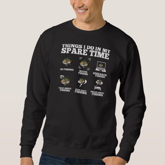 Sweatshirt Les Choses Que Je Fais Dans Mon Temps Libre Pêche (Devant)