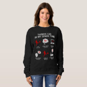 Sweatshirt Les choses que je fais dans mon temps libre regard (Devant entier)