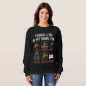 Sweatshirt Les choses que je fais dans mon temps libre VTT en (Devant entier)
