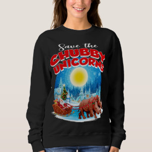 Sweatshirt Les Chubbies Sauvent Le Chubby Unicorns Rhino Noël