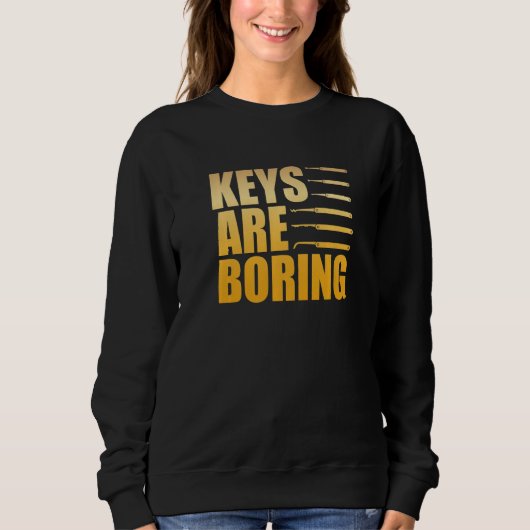 Sweatshirt Les clés sont ennuyeuses Serrurier Serrurerie Croc (Devant)