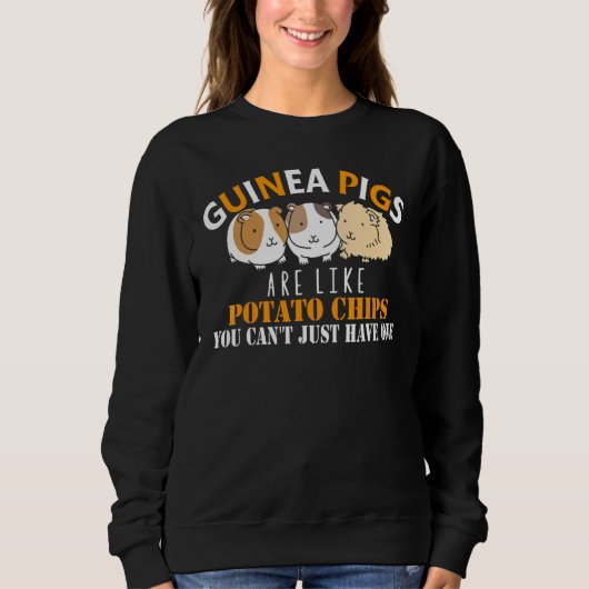Sweatshirt Les cochons d'Inde sont comme des chips Cochon d'I (Devant)