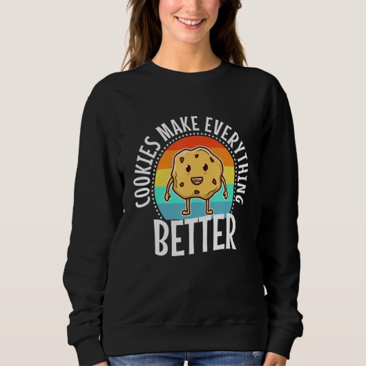 Sweatshirt Les cookies améliorent tout_1 (Devant)