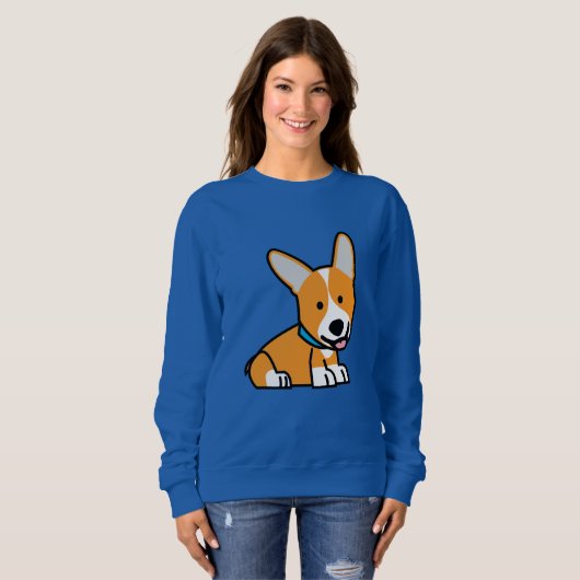 Sweatshirt Les Corgis de corgi poursuivent le Pembroke (Devant entier)