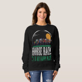 Sweatshirt Les courses de chevaux sont mon endroit heureux Jo (Devant entier)