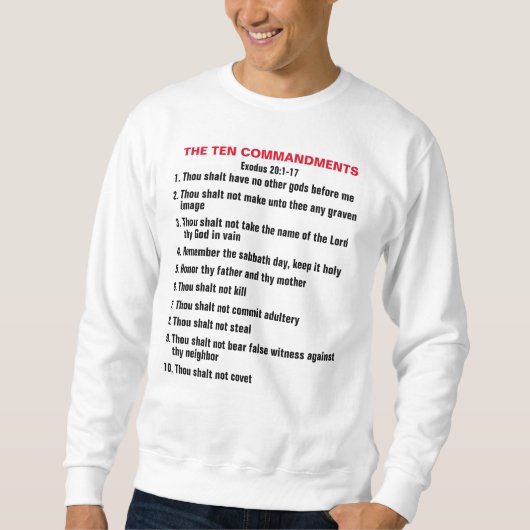 Sweatshirt Les dix commandements (Devant)