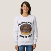 SWEATSHIRT LES DONUTS VÉGANS ME RENDENT HEUREUX (Devant entier)