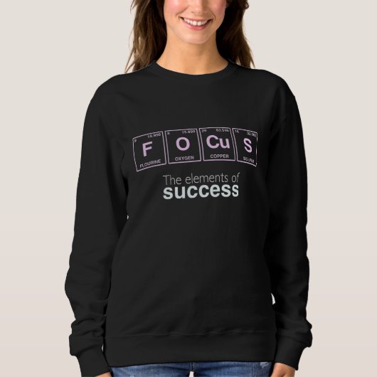 Sweatshirt Les Éléments Du Succès Se Concentrent Sur Les Écri (Devant)