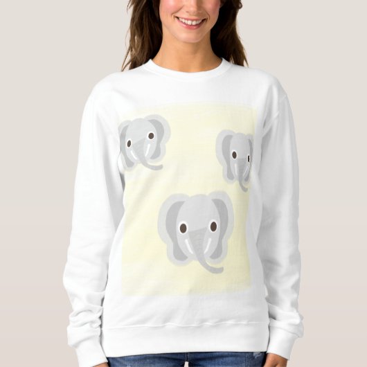 Sweatshirt les éléphants peignent l'art (Devant)