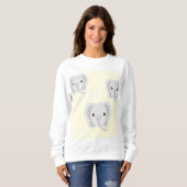 Sweatshirt les éléphants peignent l'art (Devant entier)