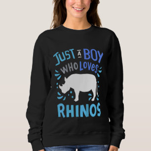 Sweatshirt Les Enfants Rhino Rhinoceros Juste Un Garçon Qui A