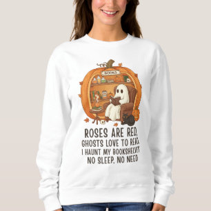 Sweatshirt Les fantômes aiment lire - Amoureux des livres Hal