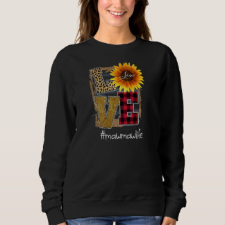 Sweatshirt Les femmes aiment Mawmawlife Sunflower Leopard Pul