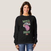 Sweatshirt Les FEMMES Cachent Les Gants Sur La Boxe (Devant entier)