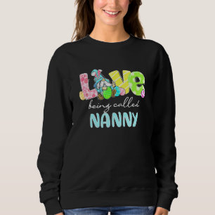 Sweatshirt Les Femmes Gnome Love Être Appelée Nanny Pâques Fa