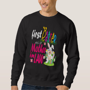 Sweatshirt Les Femmes Pâques Première Mère En Droit Mignonne 