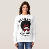 Sweatshirt Les Femmes Retraitées 2022 Pas mon problème Amériq (Devant entier)