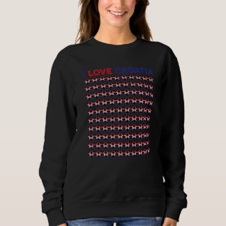 Sweatshirt Les filles adorent Croatie Soccer Balls Enfants To