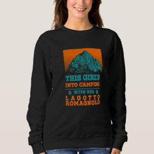 Sweatshirt Les Filles En Camping Avec Son Chien Lagotto Romag