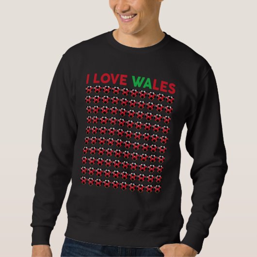 Sweatshirt Les Garçons Aiment Le Pays De Galles Boules De Foo (Devant)