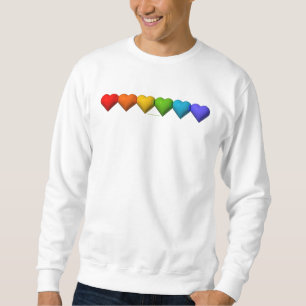 Sweatshirt Les glyphes en forme de cœur 3D brillants de Slipp