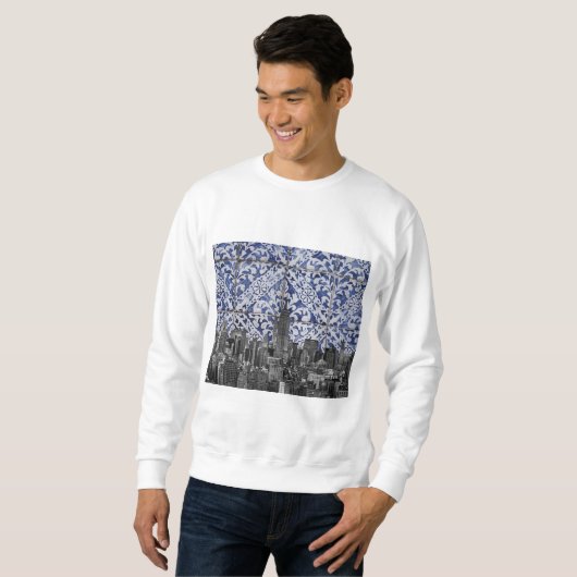Sweatshirt Les gratte-ciels de New York rencontrent les carre (Devant entier)