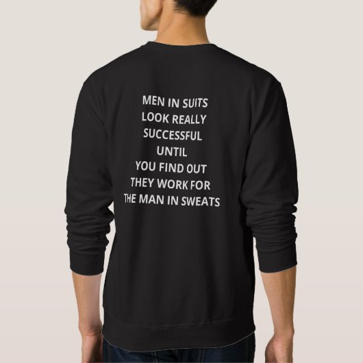 SWEATSHIRT LES HOMMES EN COURS TRAVAILLENT POUR L'HOMME EN SW (Dos)