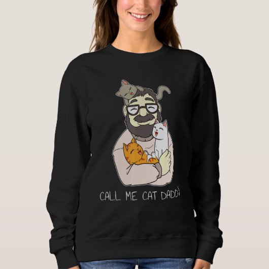 Sweatshirt Les Hommes M'Appelent Chat Papa Kitten Papa Kitty  (Devant)
