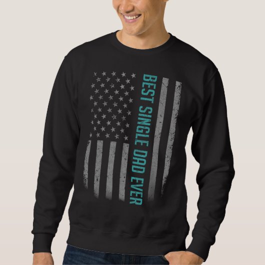 Sweatshirt Les Hommes Meilleur Père Simple Jamais Drapeau Amé (Devant)