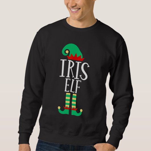 Sweatshirt Les Iris Elf Pyjamas de Noël assortis pour la fami (Devant)