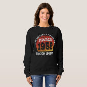 Sweatshirt Les Légendes naissent en Mars 1958 (Devant entier)