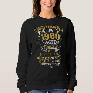 Sweatshirt Les Légendes Sont Nées En Mai 1960 62 Ans 62E Bi