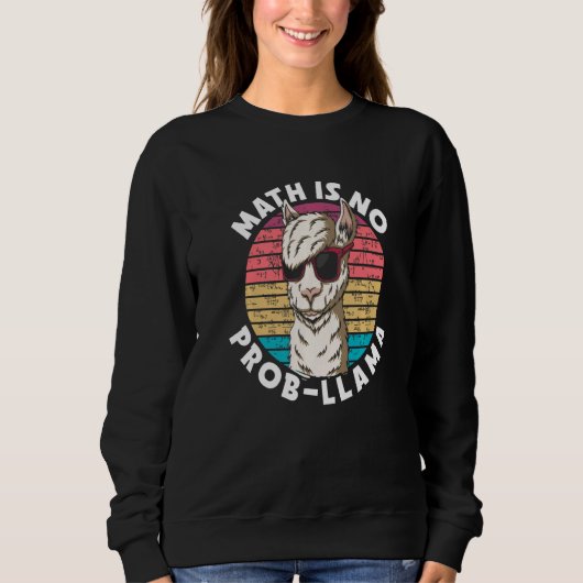 Sweatshirt Les maths ne posent pas de problème Llama Enseigna (Devant)