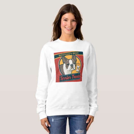 Sweatshirt Les meilleurs soins Terrier de Boston (Devant entier)