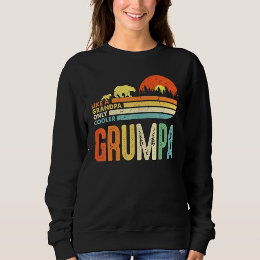 Sweatshirt Les Mens Grumpa Comme Un Grand-Père Seulement Glac (Devant)