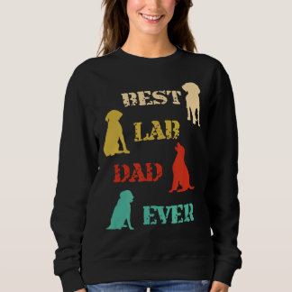 Sweatshirt Les Mens Meilleur Lab Papa Jamais Coloré Silhouett