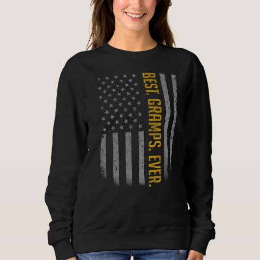 Sweatshirt Les Mens Meilleurs Grams Jamais Drapeau Américain  (Devant)