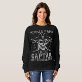Sweatshirt Les Mens Pirate Papa Soit Le Capitaine De Cet Équi (Devant entier)