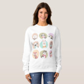 Sweatshirt Les mignons animaux (Devant entier)