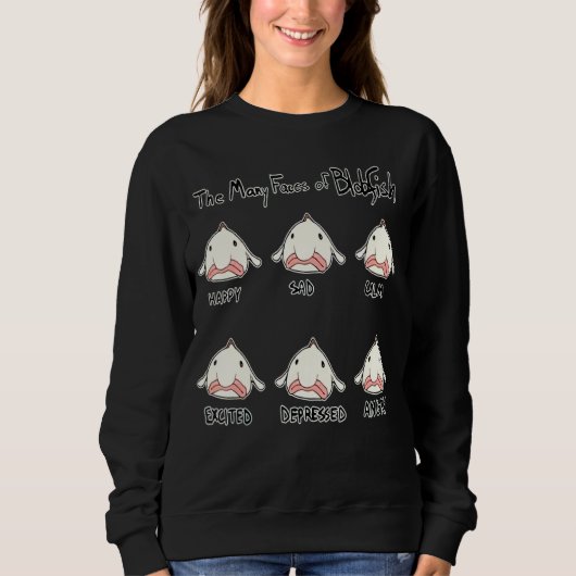 Sweatshirt Les Nombreux Visages De Blobfish (Devant)