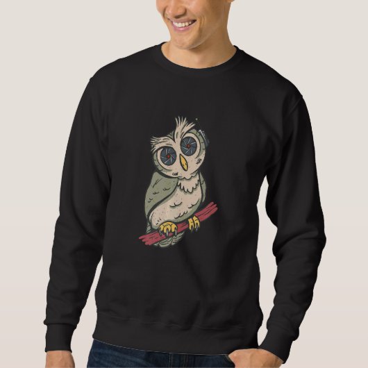 Sweatshirt Les Oiseaux De Chouette Spy Sont Des Espions. (Devant)