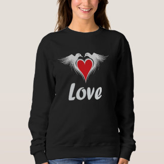 Sweatshirt Les oiseaux de la Saint-Valentin Forment de forme 