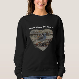 Sweatshirt Les oiseaux me font sourire Pluvier neigeux Photo 