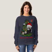 Sweatshirt Les pandas de Noël  (Devant entier)