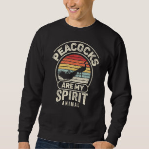 Sweatshirt Les Peacocks vintages Rétro Sont Mon Esprit Animal