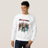 Sweatshirt Les personnages de la théorie du Big Bang (Devant entier)